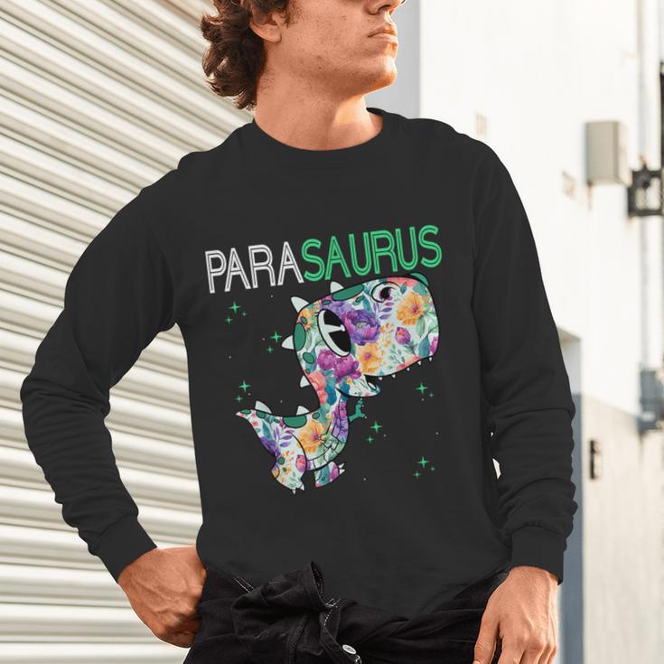Dino Para Professional Teacher Collection T-Rex Dinosaur Paraeducator Assistant Teacher Unisex Long Sleeve T-Shirt, gift for family, gift for coworker Dino Para Professional Teacher Collection T-Rex Dinosaur Paraeducator Assistant Teacher Unisex Long Sleeve T-Shirt, gift for family, gift for coworker