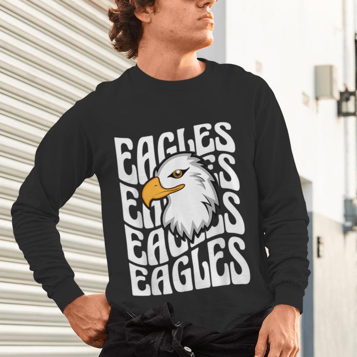 Eagles School Sports Fan Team Spirit Teacher Parent Student Unisex Long Sleeve T-Shirt, gift for family, gift for coworker