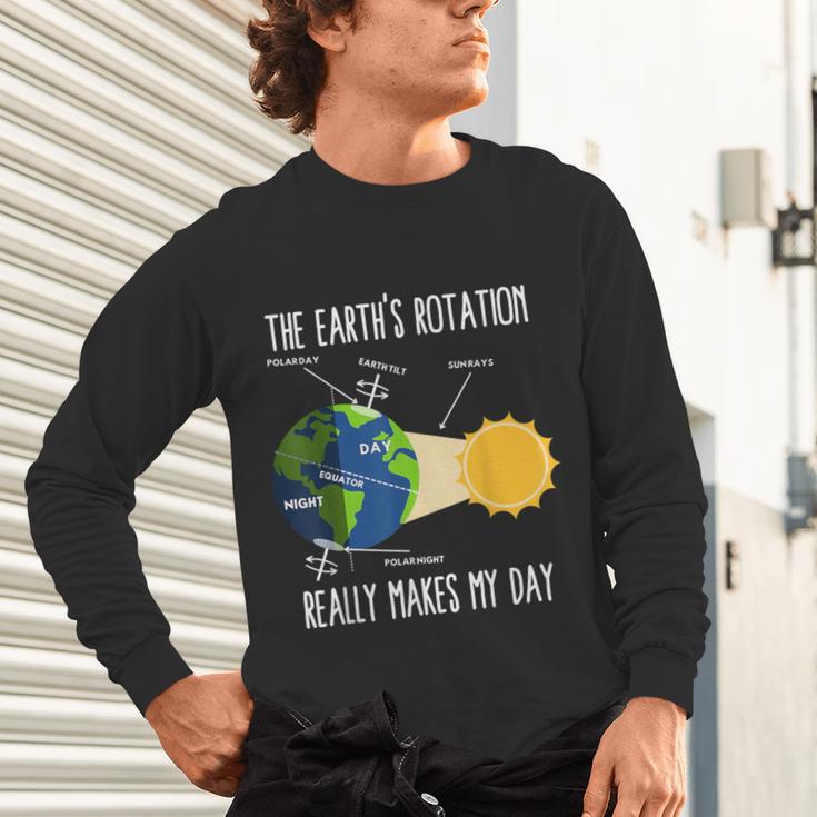 Earth Rotation Earth Day Science Teacher Kids Women Unisex Long Sleeve T-Shirt, gift for family, gift for coworker Earth Rotation Earth Day Science Teacher Kids Women Unisex Long Sleeve T-Shirt, gift for family, gift for coworker