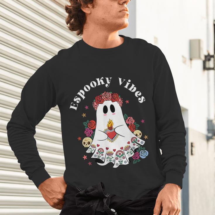 Espooky Vibes Maestra Halloween Spanish Mexican Teacher Unisex Long Sleeve T-Shirt, gift for family, gift for coworker Espooky Vibes Maestra Halloween Spanish Mexican Teacher Unisex Long Sleeve T-Shirt, gift for family, gift for coworker