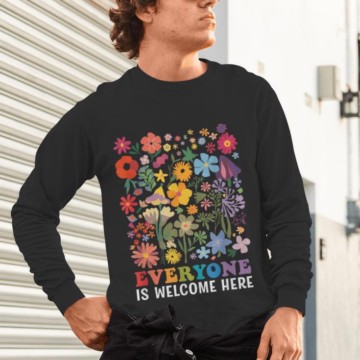 Everyone Is Welcome Here Tshirt Idaho Teacher Support Retro Unisex Long Sleeve T-Shirt, gift for family, gift for coworker Everyone Is Welcome Here Tshirt Idaho Teacher Support Retro Unisex Long Sleeve T-Shirt, gift for family, gift for coworker