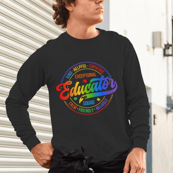 Exceptional Educator Squad Special Education Teacher Autism Unisex Long Sleeve T-Shirt, gift for family, gift for coworker Exceptional Educator Squad Special Education Teacher Autism Unisex Long Sleeve T-Shirt, gift for family, gift for coworker