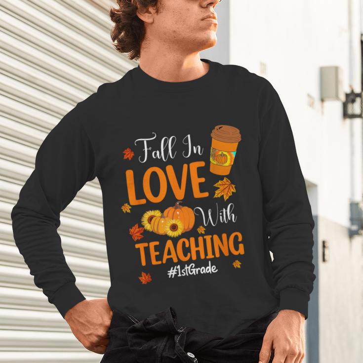 Fall In Love With Teaching 1st Grade Teacher Thanksgiving For Men Women Girls Kids Unisex Long Sleeve T-Shirt, gift for family, gift for coworker Fall In Love With Teaching 1st Grade Teacher Thanksgiving For Men Women Girls Kids Unisex Long Sleeve T-Shirt, gift for family, gift for coworker