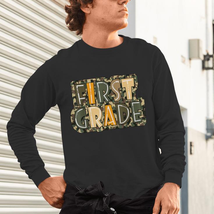 First 1St Grade Camo Camouflage Boy Teacher Back To School Unisex Long Sleeve T-Shirt, gift for family, gift for coworker First 1St Grade Camo Camouflage Boy Teacher Back To School Unisex Long Sleeve T-Shirt, gift for family, gift for coworker
