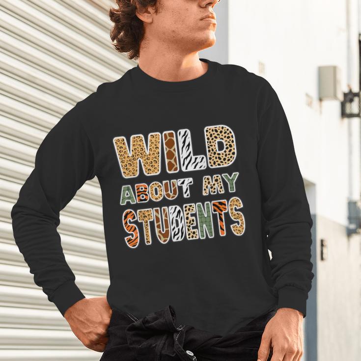 Fun Zoo Animal Print Teacher Shirts Wild About My Students Unisex Long Sleeve T-Shirt, gift for family, gift for coworker Fun Zoo Animal Print Teacher Shirts Wild About My Students Unisex Long Sleeve T-Shirt, gift for family, gift for coworker