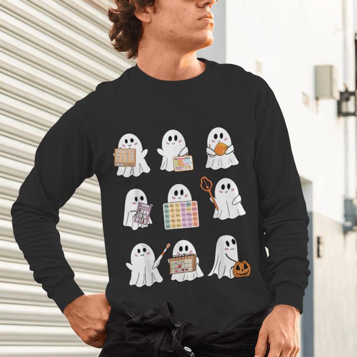 Ghost Speech Therapy Teacher Spooky Season Halloween Unisex Long Sleeve T-Shirt, gift for family, gift for coworker