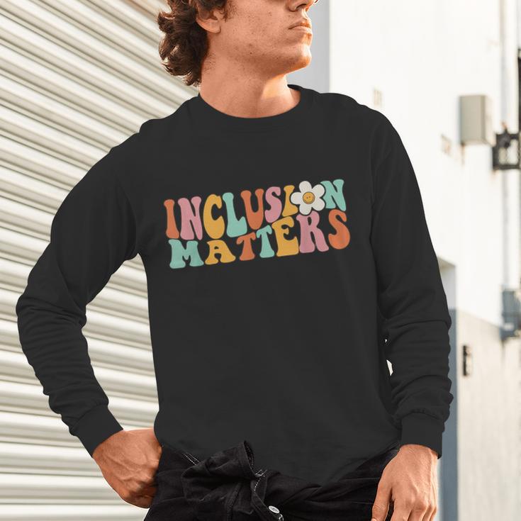Gnoovy Vintage Inclusion Matters Special Education Teacher Unisex Long Sleeve T-Shirt, gift for family, gift for coworker Gnoovy Vintage Inclusion Matters Special Education Teacher Unisex Long Sleeve T-Shirt, gift for family, gift for coworker