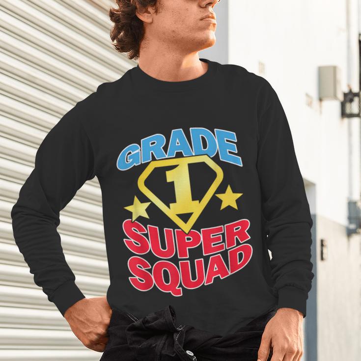 Grade 1 Super Squad Superhero Teacher Team Unisex Long Sleeve T-Shirt, gift for family, gift for coworker Grade 1 Super Squad Superhero Teacher Team Unisex Long Sleeve T-Shirt, gift for family, gift for coworker