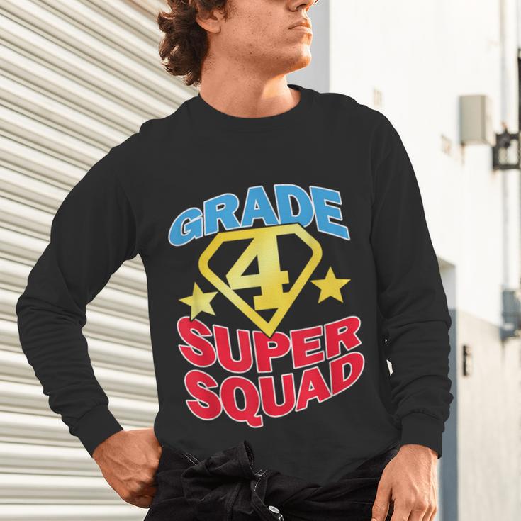 Grade 4 Super Squad Superhero Teacher Team Unisex Long Sleeve T-Shirt, gift for family, gift for coworker Grade 4 Super Squad Superhero Teacher Team Unisex Long Sleeve T-Shirt, gift for family, gift for coworker