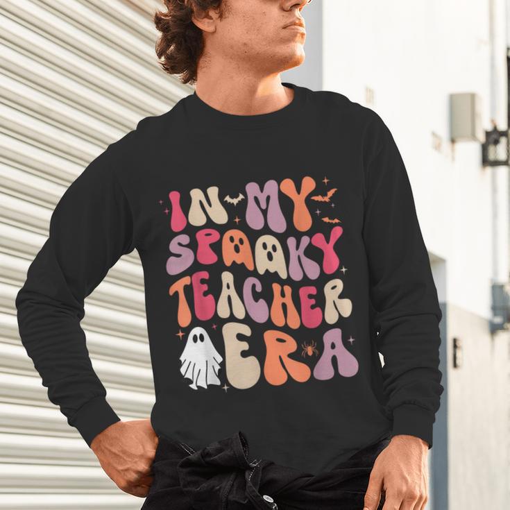 Groovy In My Spooky Teacher Era Halloween Party Boo Unisex Long Sleeve T-Shirt, gift for family, gift for coworker