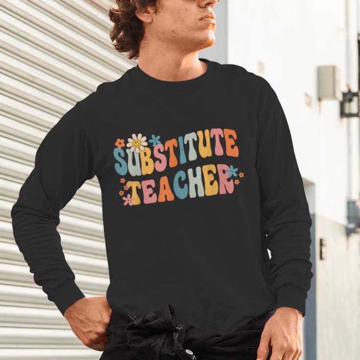 Groovy Substitute Teacher Retro Teacher Back To School Unisex Long Sleeve T-Shirt, gift for family, gift for coworker Groovy Substitute Teacher Retro Teacher Back To School Unisex Long Sleeve T-Shirt, gift for family, gift for coworker