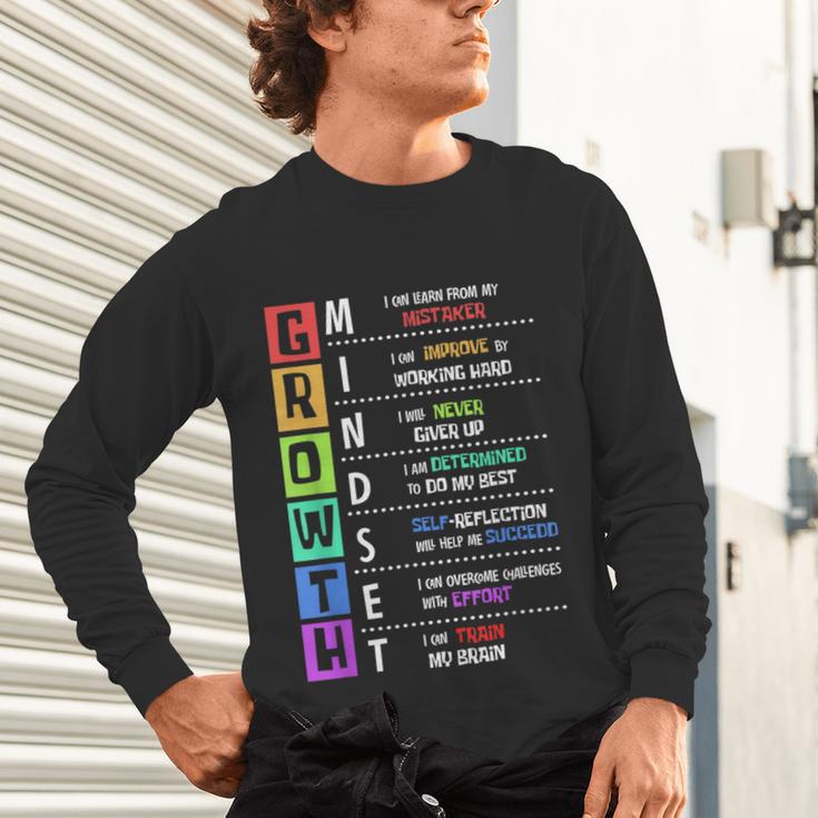 Growth Mindset Positive Motivational Classroom Teacher Learn Unisex Long Sleeve T-Shirt, gift for family, gift for coworker Growth Mindset Positive Motivational Classroom Teacher Learn Unisex Long Sleeve T-Shirt, gift for family, gift for coworker