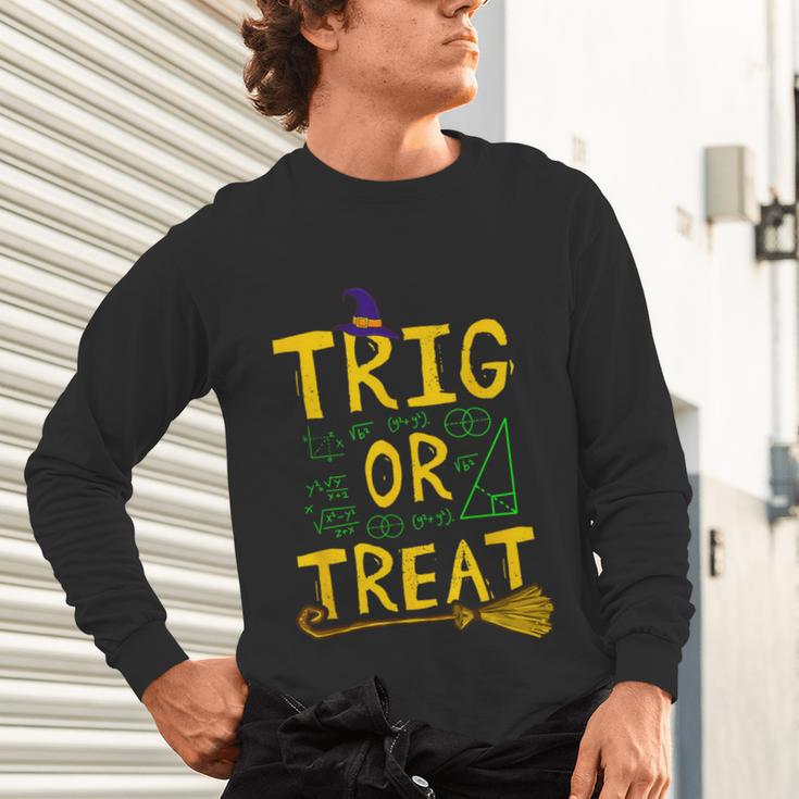 Halloween Math Teacher Trig Or Treat Student School College Unisex Long Sleeve T-Shirt, gift for family, gift for coworker Halloween Math Teacher Trig Or Treat Student School College Unisex Long Sleeve T-Shirt, gift for family, gift for coworker
