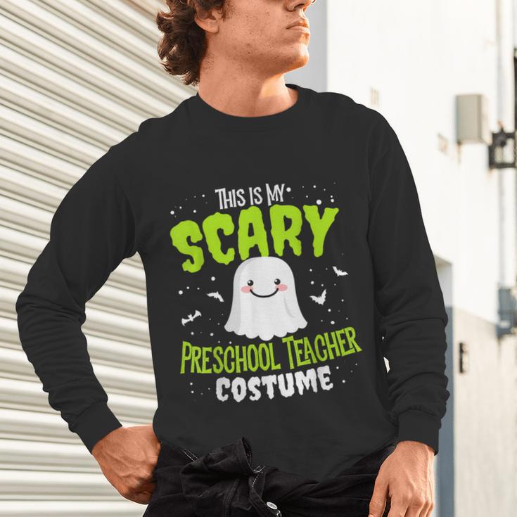 Halloween This Is My Scary Preschool Teacher Custome For Men Women Kids Unisex Long Sleeve T-Shirt, gift for family, gift for coworker Halloween This Is My Scary Preschool Teacher Custome For Men Women Kids Unisex Long Sleeve T-Shirt, gift for family, gift for coworker