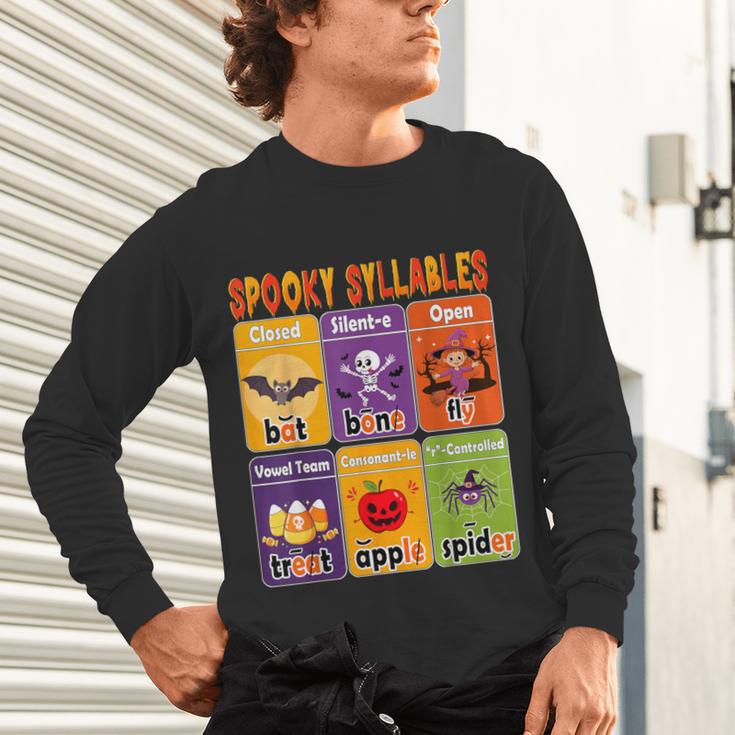 Halloween Spooky Syllable Types Teacher Educational Unisex Long Sleeve T-Shirt, gift for family, gift for coworker Halloween Spooky Syllable Types Teacher Educational Unisex Long Sleeve T-Shirt, gift for family, gift for coworker