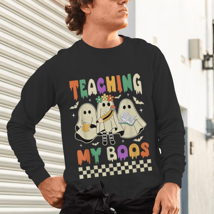 Halloween Teaching My Boos Cute Ghost Teacher Life Costume Unisex Long Sleeve T-Shirt, gift for family, gift for coworker Halloween Teaching My Boos Cute Ghost Teacher Life Costume Unisex Long Sleeve T-Shirt, gift for family, gift for coworker