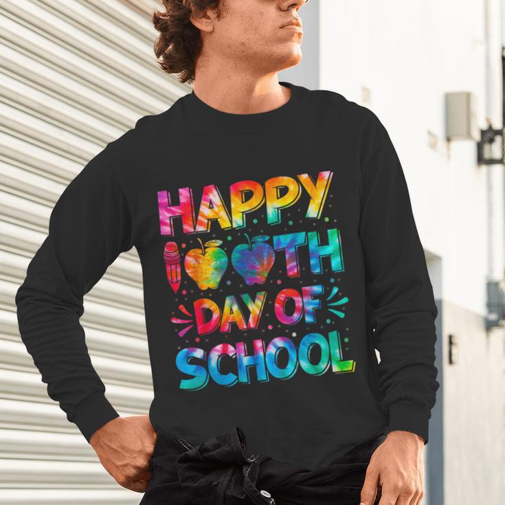 Happy 100th Day Of School Teacher Student 100 Days Tie Dye Men Women Kids Unisex Long Sleeve T-Shirt, gift for family, gift for coworker