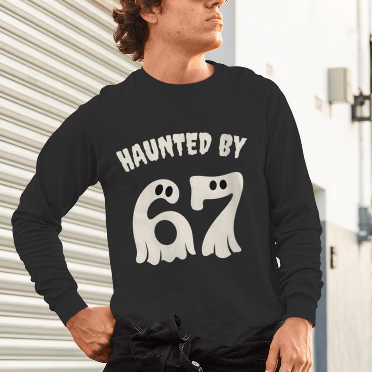Haunted By 67 Teacher Halloween 6 7 Shirt Unisex Long Sleeve T-Shirt, gift for family, gift for coworker