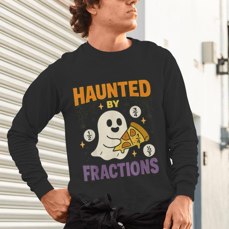 Haunted By Fractions Math Halloween Teacher Unisex Long Sleeve T-Shirt, gift for family, gift for coworker Haunted By Fractions Math Halloween Teacher Unisex Long Sleeve T-Shirt, gift for family, gift for coworker