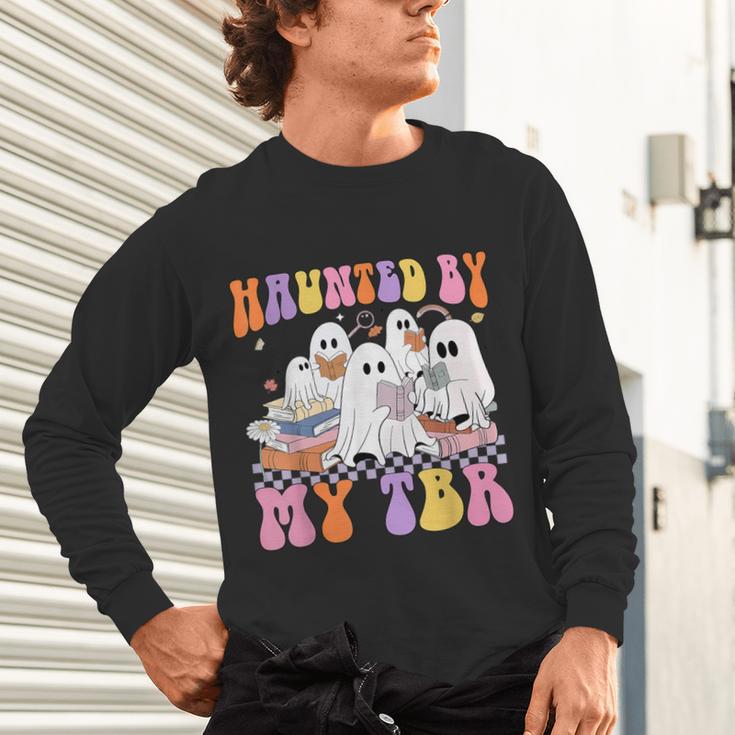 Haunted By My TBR Cute Ghosts Book Reading Teacher Halloween Unisex Long Sleeve T-Shirt, gift for family, gift for coworker Haunted By My TBR Cute Ghosts Book Reading Teacher Halloween Unisex Long Sleeve T-Shirt, gift for family, gift for coworker