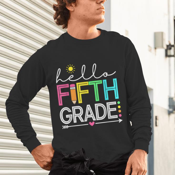 Hello Fifth Grade Teacher Student 5th Grade Back To School Unisex Long Sleeve T-Shirt, gift for family, gift for coworker Hello Fifth Grade Teacher Student 5th Grade Back To School Unisex Long Sleeve T-Shirt, gift for family, gift for coworker