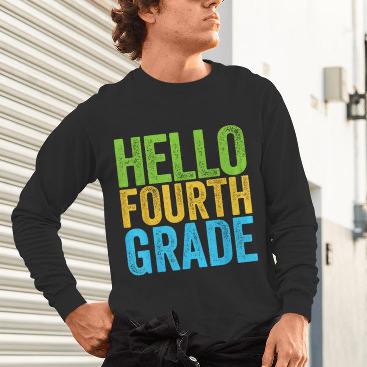Hello Fourth Grade Shirt 4th Grade Boy Girl Student Teacher Unisex Long Sleeve T-Shirt, gift for family, gift for coworker Hello Fourth Grade Shirt 4th Grade Boy Girl Student Teacher Unisex Long Sleeve T-Shirt, gift for family, gift for coworker
