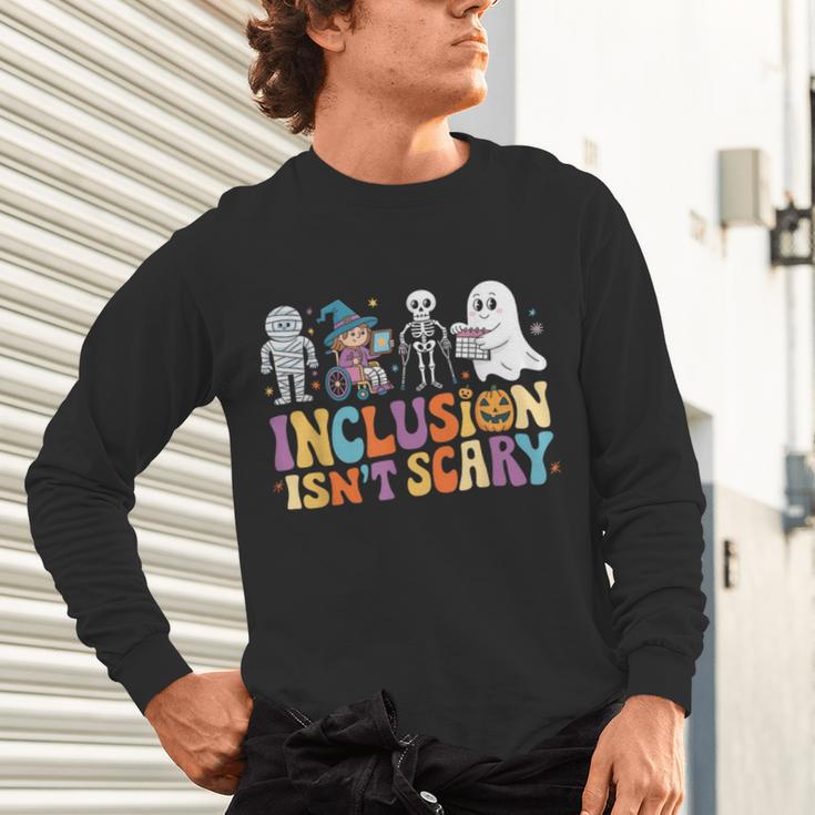 Inclusion Isn't Scary SLP Halloween Sped Teacher Unisex Long Sleeve T-Shirt, gift for family, gift for coworker