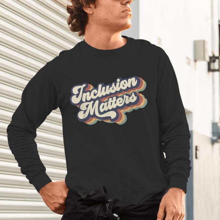 Inclusion Matters Retro Special Education Teacher Women Unisex Long Sleeve T-Shirt, gift for family, gift for coworker Inclusion Matters Retro Special Education Teacher Women Unisex Long Sleeve T-Shirt, gift for family, gift for coworker