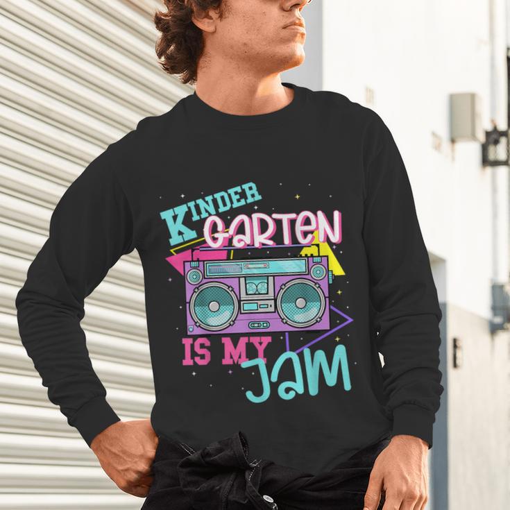 Kindergarten Is My Jam Cute Teacher Shirt 80's 90's Styl Unisex Long Sleeve T-Shirt, gift for family, gift for coworker Kindergarten Is My Jam Cute Teacher Shirt 80's 90's Styl Unisex Long Sleeve T-Shirt, gift for family, gift for coworker