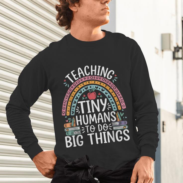 Kindergarten Teacher Tiny Humans Pre-School Teacher Unisex Long Sleeve T-Shirt, gift for family, gift for coworker