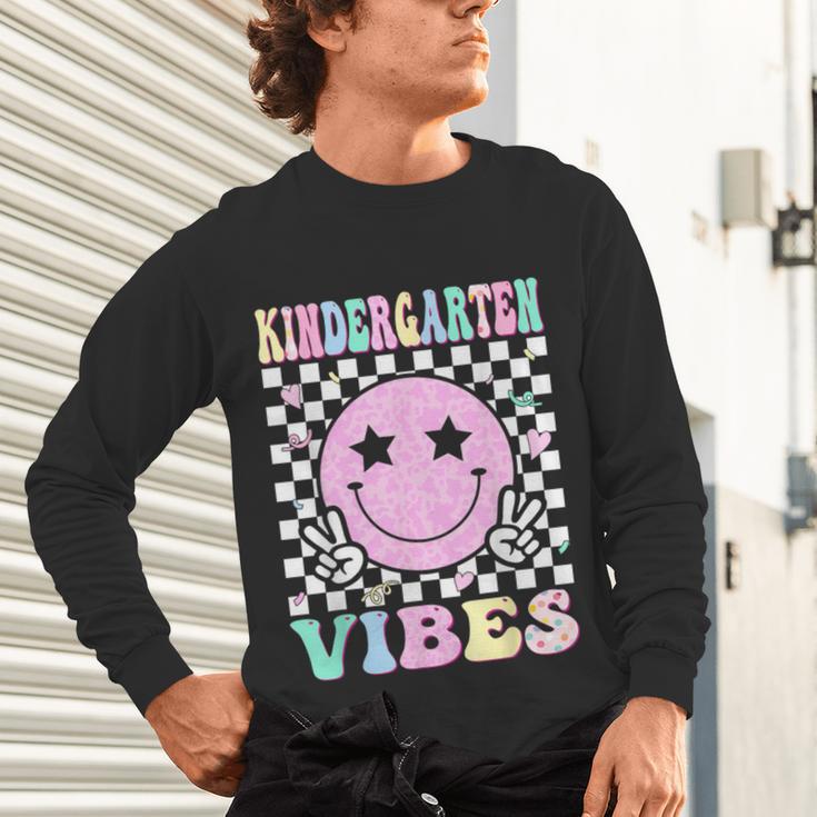 Kindergarten Vibes First Day Of School Kindergarten Teacher Unisex Long Sleeve T-Shirt, gift for family, gift for coworker Kindergarten Vibes First Day Of School Kindergarten Teacher Unisex Long Sleeve T-Shirt, gift for family, gift for coworker