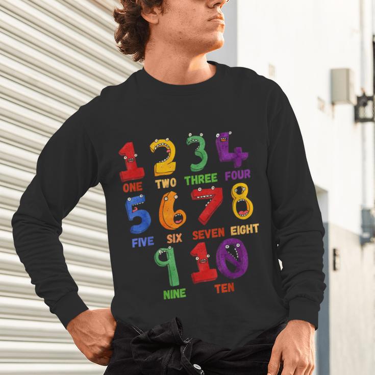 Learning Math Numbers Counting Back To School Teacher For Men Women Girls Kids Unisex Long Sleeve T-Shirt, gift for family, gift for coworker