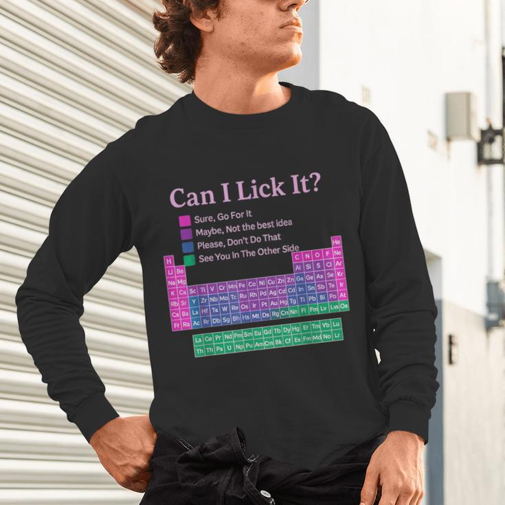 Can I Lick It Periodic Table Teacher Student Kids Unisex Long Sleeve T-Shirt, gift for family, gift for coworker