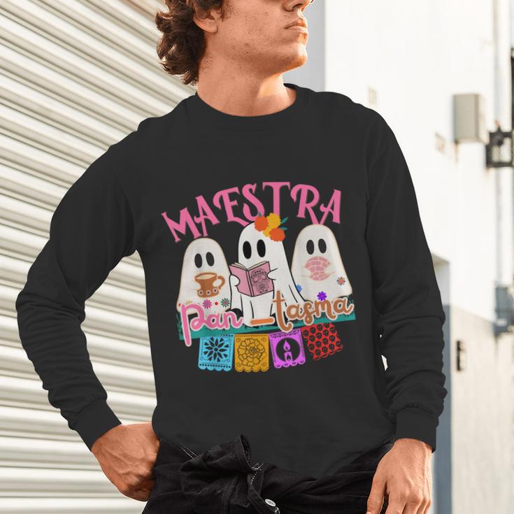 Maestra Pantasmas Conchas Teacher Mexican Halloween Unisex Long Sleeve T-Shirt, gift for family, gift for coworker Maestra Pantasmas Conchas Teacher Mexican Halloween Unisex Long Sleeve T-Shirt, gift for family, gift for coworker