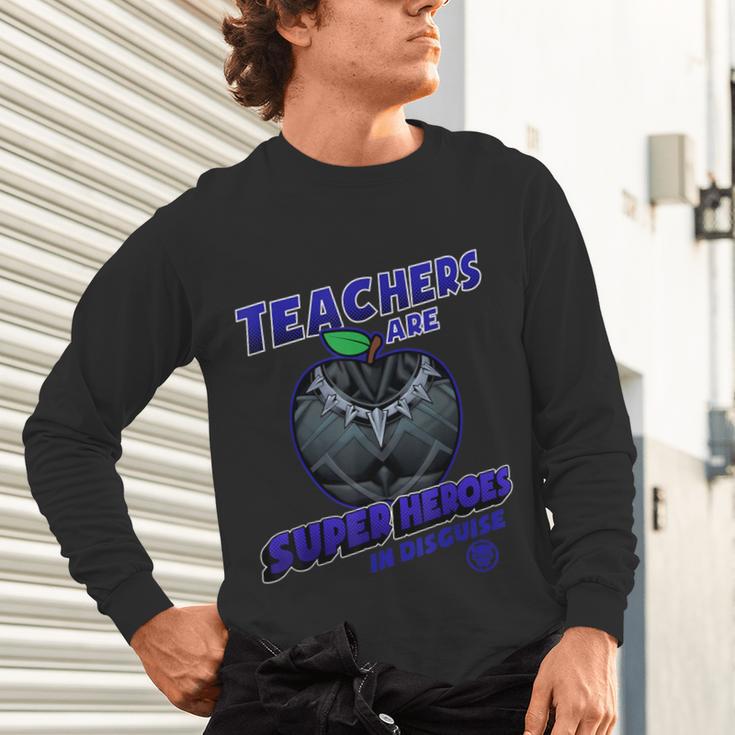 Marvel Teachers Are Super Heroes In Disguise Panther Unisex Long Sleeve T-Shirt, gift for family, gift for coworker