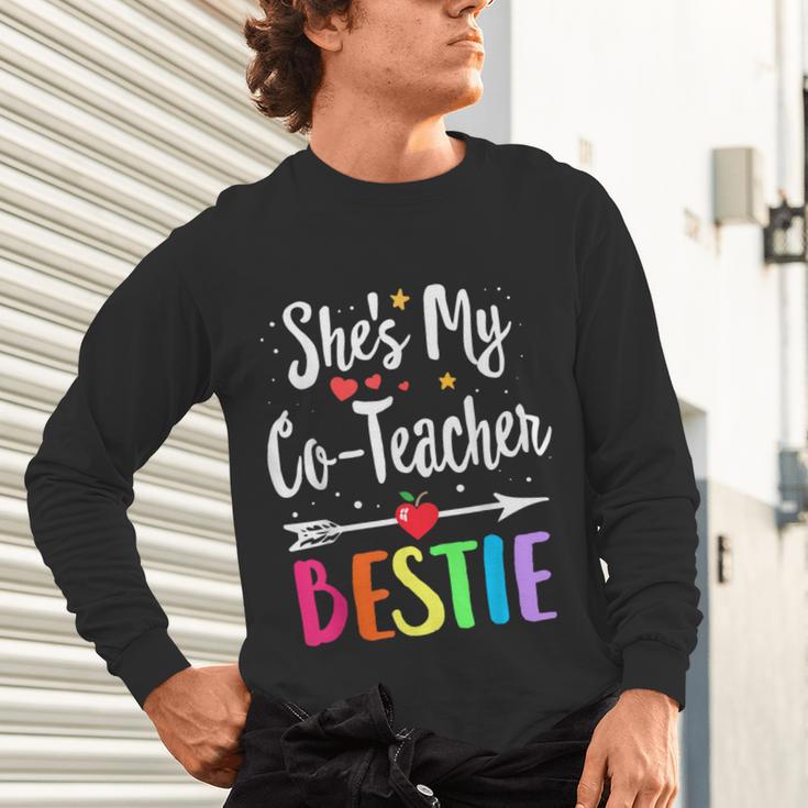 Matching Co-Teacher Best Friend She's My Bestie Work Team Unisex Long Sleeve T-Shirt, gift for family, gift for coworker Matching Co-Teacher Best Friend She's My Bestie Work Team Unisex Long Sleeve T-Shirt, gift for family, gift for coworker