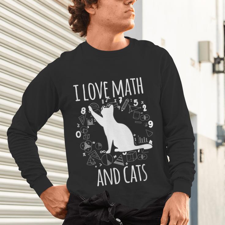 Math Nerd Math Teacher Cat Lover I Love Math And Cats Unisex Long Sleeve T-Shirt, gift for family, gift for coworker Math Nerd Math Teacher Cat Lover I Love Math And Cats Unisex Long Sleeve T-Shirt, gift for family, gift for coworker
