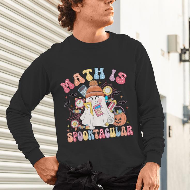 Math Is Spooktacular Math Teacher Spooky Halloween Unisex Long Sleeve T-Shirt, gift for family, gift for coworker