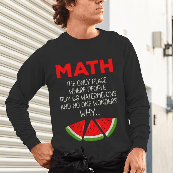 Math Watermelon Calculation Joke Teacher Student Unisex Long Sleeve T-Shirt, gift for family, gift for coworker Math Watermelon Calculation Joke Teacher Student Unisex Long Sleeve T-Shirt, gift for family, gift for coworker