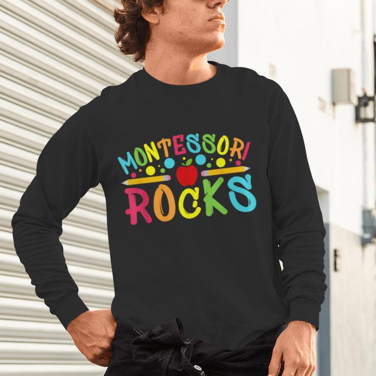 Montessori Rocks Montessori Teacher Back To School Unisex Long Sleeve T-Shirt, gift for family, gift for coworker Montessori Rocks Montessori Teacher Back To School Unisex Long Sleeve T-Shirt, gift for family, gift for coworker