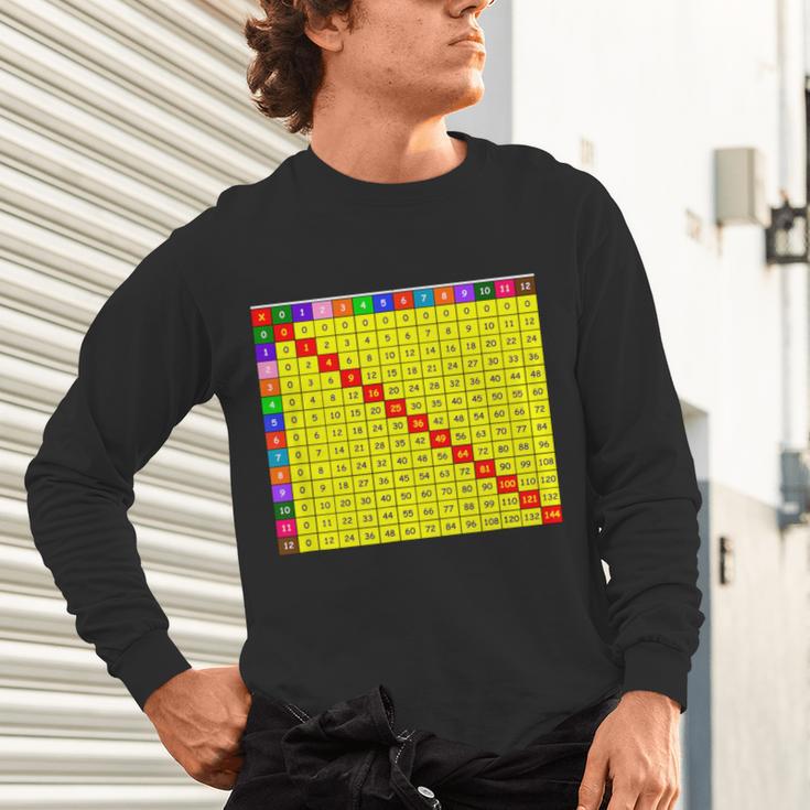 Multiplication Table Chart Math Shirt Teacher Student Outfit For Men Women Girls Kids Unisex Long Sleeve T-Shirt, gift for family, gift for coworker