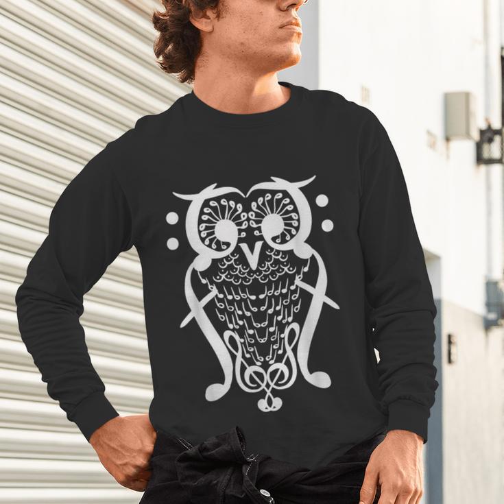 Music Note Owl Shirt Musicians Teacher Birthday Bird Unisex Long Sleeve T-Shirt, gift for family, gift for coworker