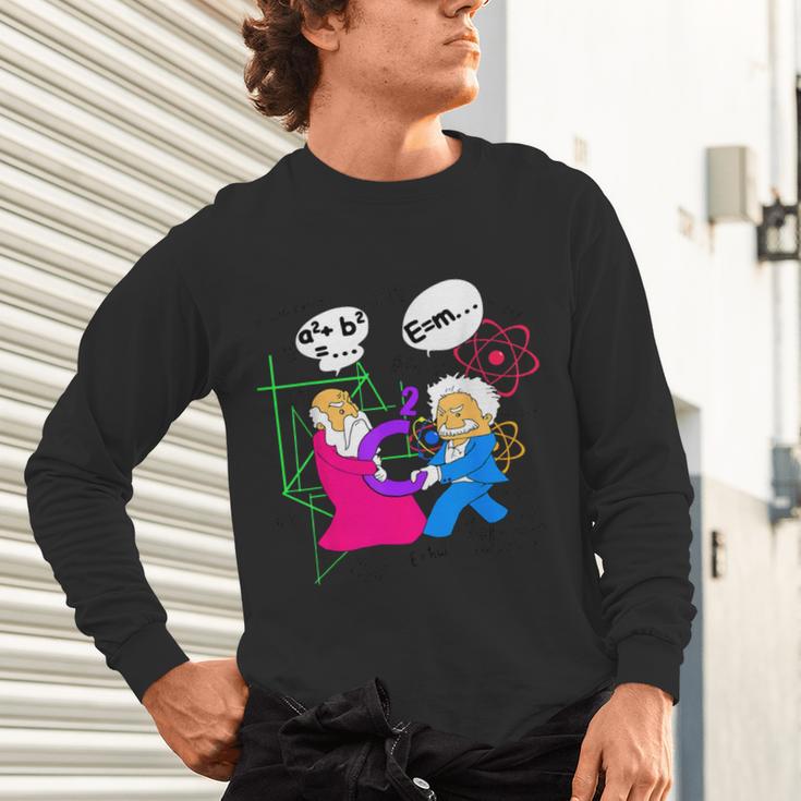 Nerdy Pythagoras Fighting Over C Squared Math Teacher Unisex Long Sleeve T-Shirt, gift for family, gift for coworker Nerdy Pythagoras Fighting Over C Squared Math Teacher Unisex Long Sleeve T-Shirt, gift for family, gift for coworker
