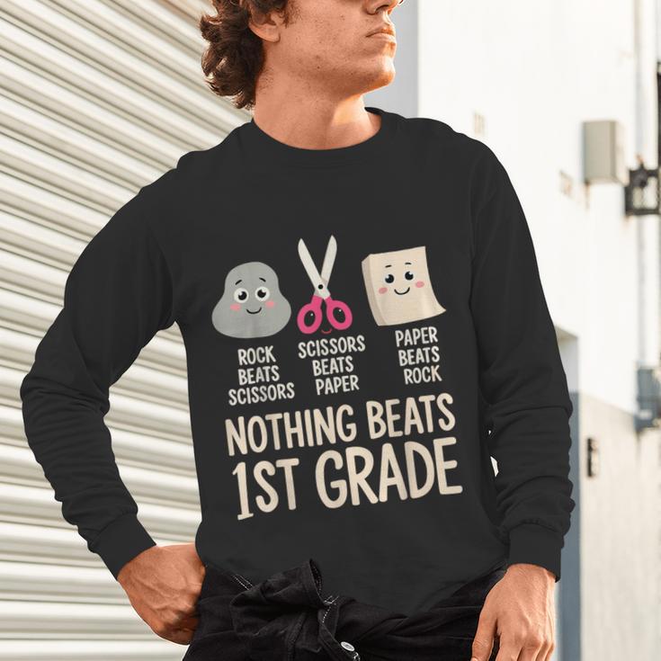 Nothing Beats 1st Grade Back To School Kids Teachers Unisex Long Sleeve T-Shirt, gift for family, gift for coworker