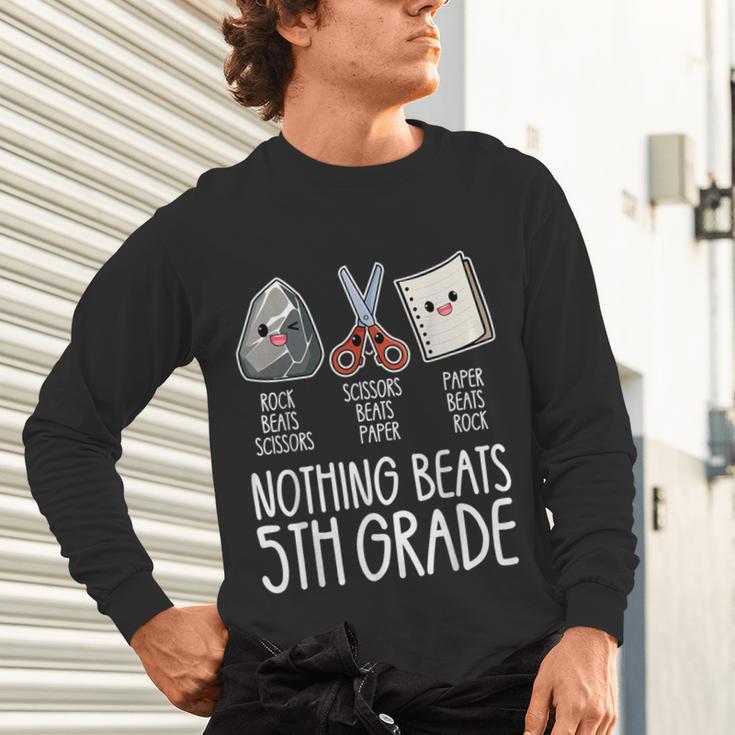 Nothing Beats 5th Grade Back To School Kids Teachers Unisex Long Sleeve T-Shirt, gift for family, gift for coworker