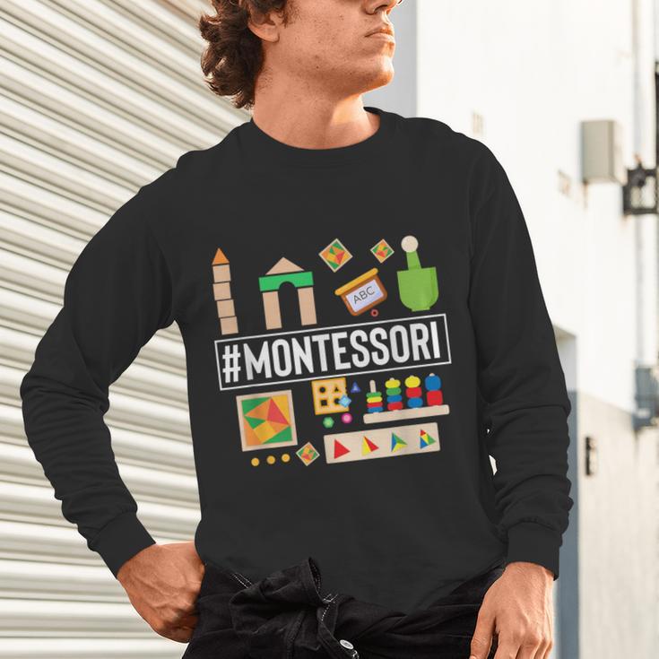 Novelty Montessori Studying Learning Schooling Teacher Love For Men Women Unisex Long Sleeve T-Shirt, gift for family, gift for coworker Novelty Montessori Studying Learning Schooling Teacher Love For Men Women Unisex Long Sleeve T-Shirt, gift for family, gift for coworker
