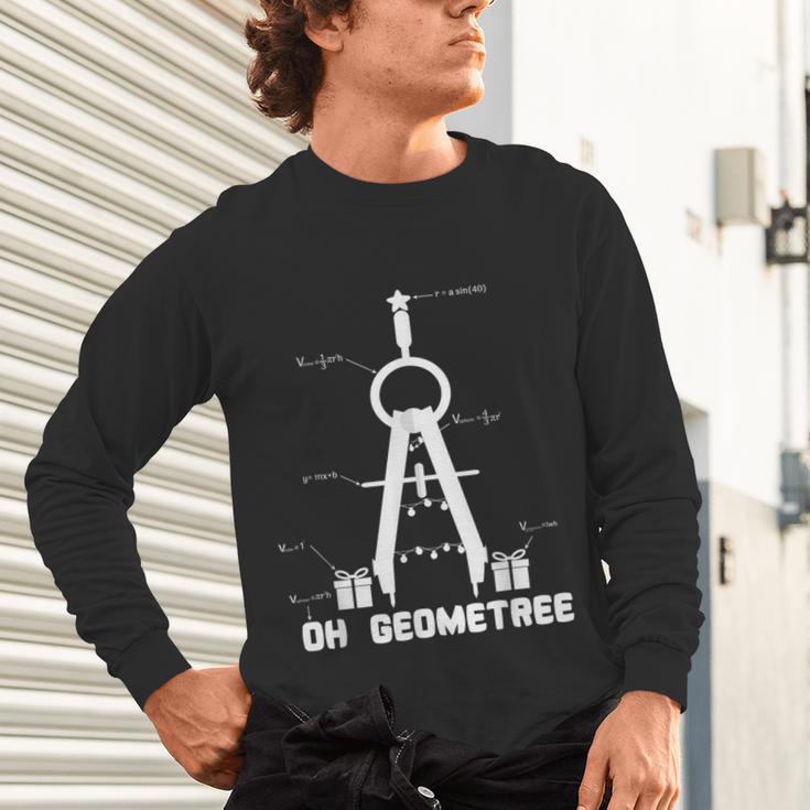 Oh Geometree Math Teacher Geometry Christmas Tree For Men Women Kids Unisex Long Sleeve T-Shirt, gift for family, gift for coworker