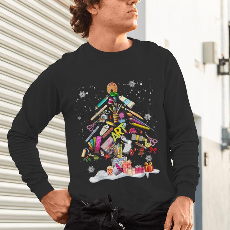 Paintbrush Christmas Tree Decor Xmas For Artist Art Teacher For Men Women Unisex Long Sleeve T-Shirt, gift for family, gift for coworker Paintbrush Christmas Tree Decor Xmas For Artist Art Teacher For Men Women Unisex Long Sleeve T-Shirt, gift for family, gift for coworker