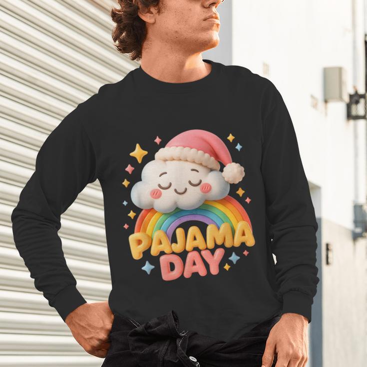 Pajama Day School Spirit Week Sleepy Cloud Teacher Student Unisex Long Sleeve T-Shirt, gift for family, gift for coworker Pajama Day School Spirit Week Sleepy Cloud Teacher Student Unisex Long Sleeve T-Shirt, gift for family, gift for coworker