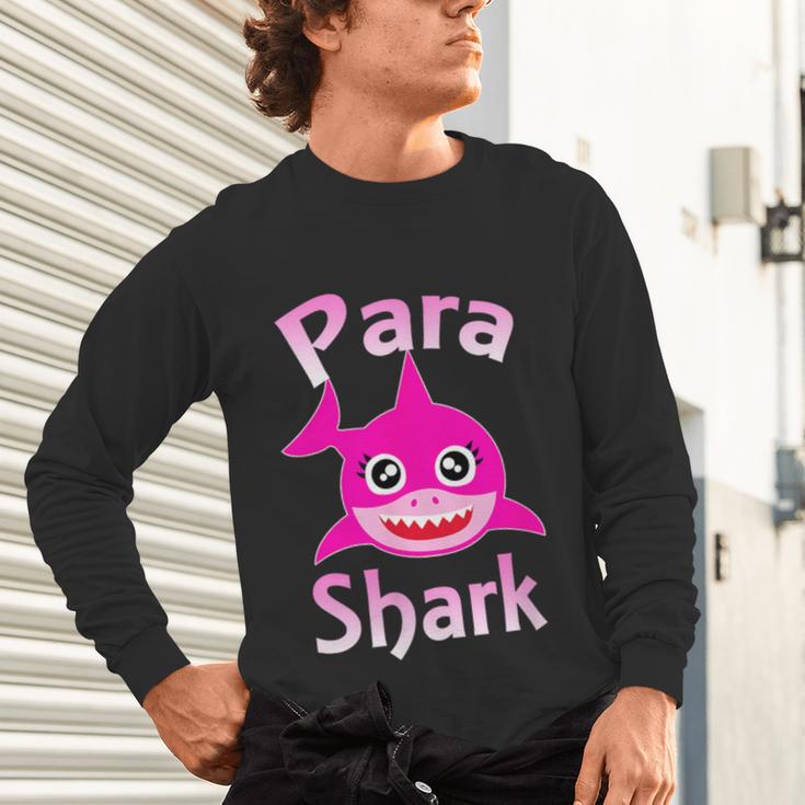 Para Shark Paraprofessional Female Teacher Unisex Long Sleeve T-Shirt, gift for family, gift for coworker Para Shark Paraprofessional Female Teacher Unisex Long Sleeve T-Shirt, gift for family, gift for coworker